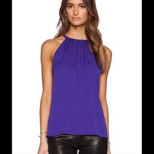 Diane Von Furstenberg Pania Crome Purple top